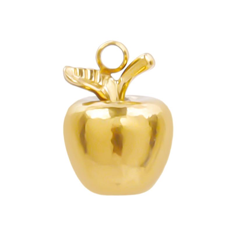 2pcs Fashion Apple Charms In Bulk Stereoscopic Fruit Pendants Stainless Steel Charms For Jewelry Making Supplies DIY Accessories