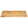 VidaXL Table Top with Live Edge 90x80x2.5 Cm Solid Mango Wood, Wooden Table Top, Side Table Top, 370459