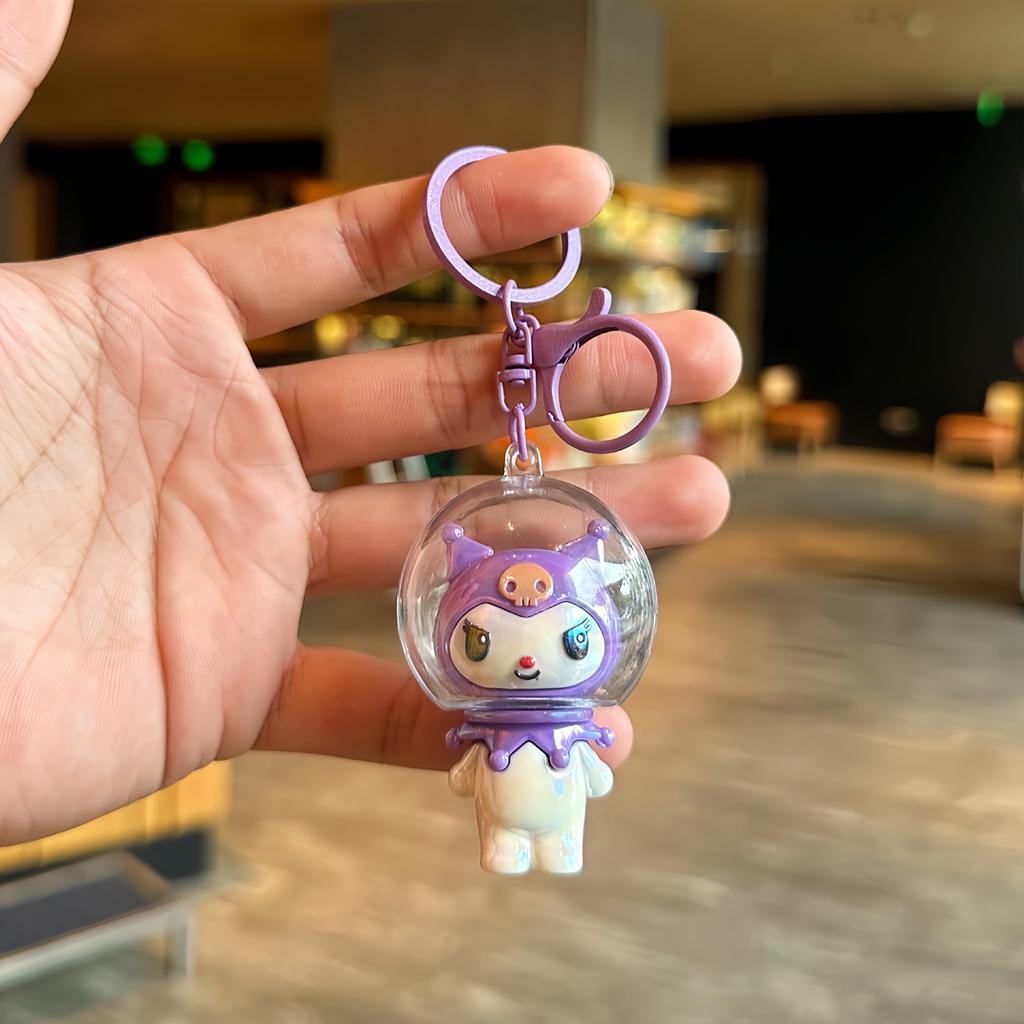 Cartoon Kuromi Electroplated Fantasy Keychain Bag Pendant Trinket Doll Exquisite Girl Cute Keychain