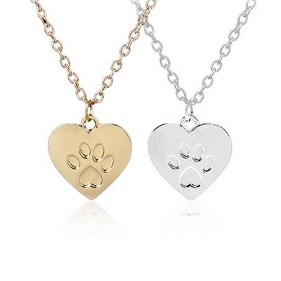 Popular Heart Shaped Dog  Necklace  Animal Pendant Necklace Jewelry