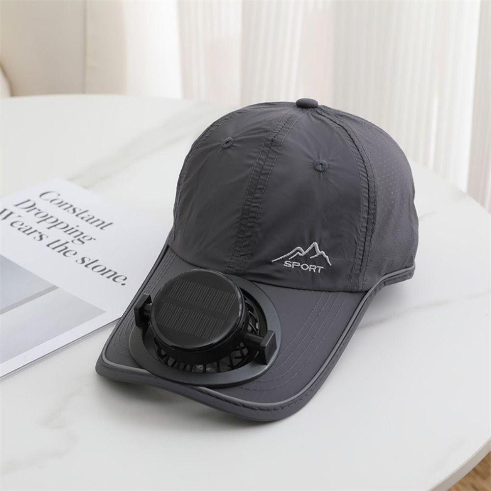 Duck Tongue USB Charging Fan Hat Sun Protection Fishing Hat Solar Charging Fan Hat  Adults Wear