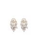 French Retro Flower Fringed Pearl Earrings Women'S Light Luxury High-End Stud Earrings Personalized Fashion Earrings