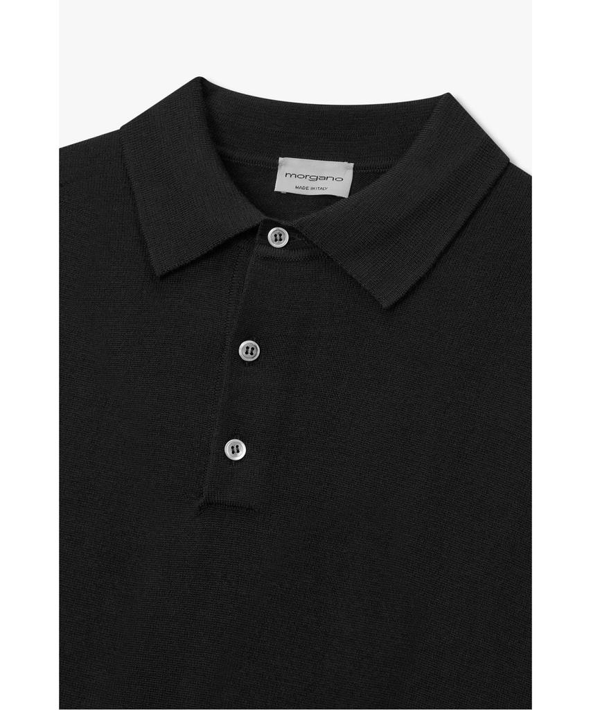 MAN ON THE BOON [Morgano] Polo Sweater_Black 4715313903