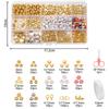 642 Stück/Set CCB-Perlen Strass-Abstandshalter mit elastischem Band Schmuckwerkzeuge für DIY-Armband Halskette Schmuckherstellungs-Sets