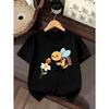 European Sizes Boys' T-shirt Cute Bee with Backpack And Flower, Ideal for Outdoor Activities, Soft Knitted Top, Comfortable And Breathable