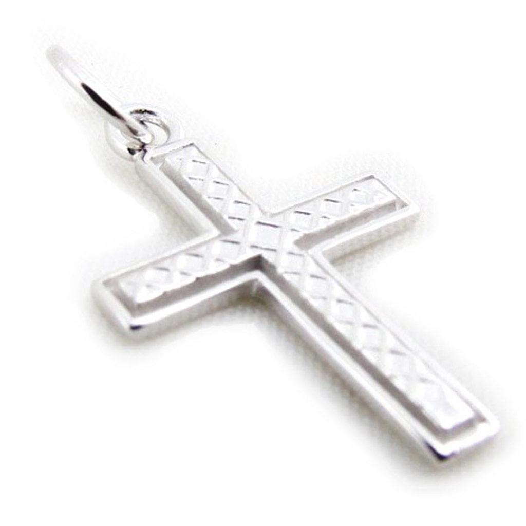 Les Trésors De Lily [J3808] - Silver 'Cross' Pendant - 14x20 Mm