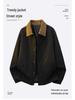 Herren Plus Size Color Block Lässige Reversjacke für Frühling und Herbst