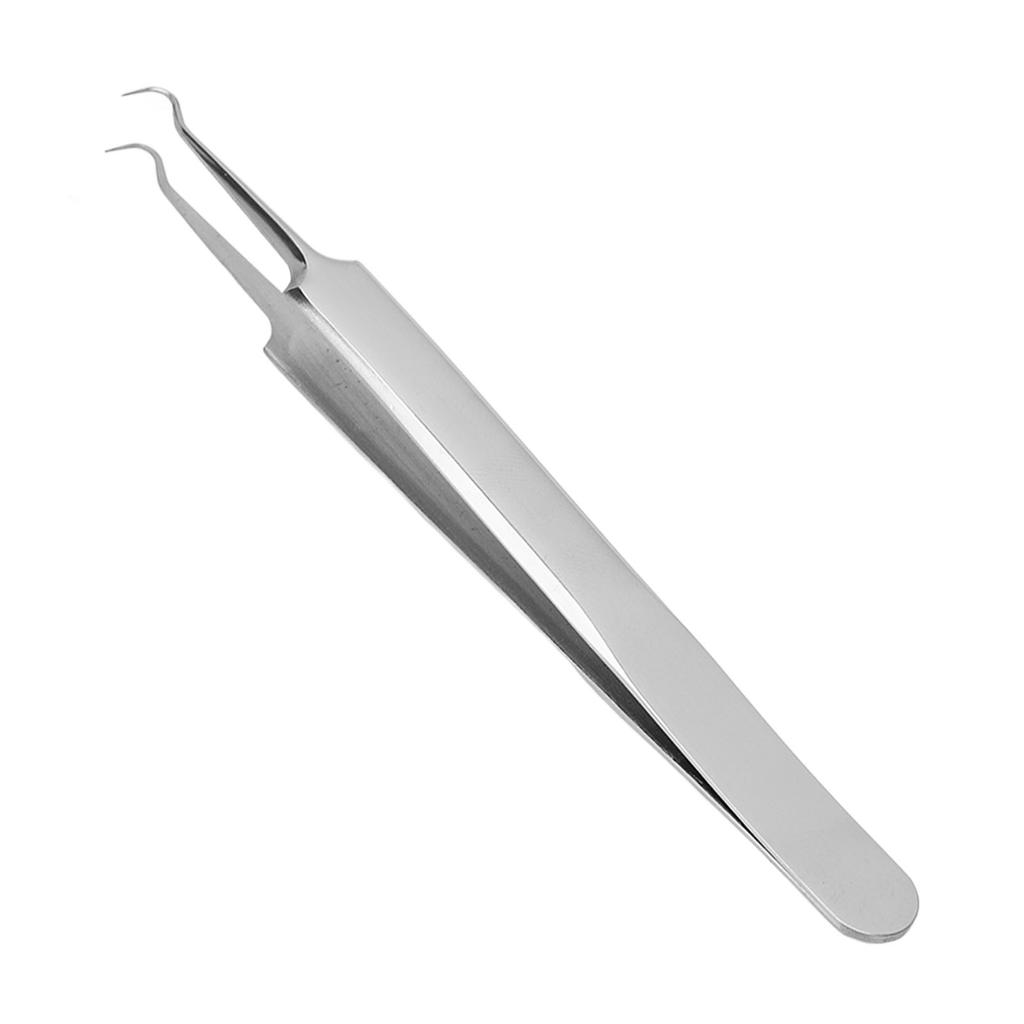 Pimple Popper Tool Blackhead Tweezers Curved Stainless Steel Pimple Needle for Men Women