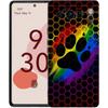 Phone Case For Google Pixel 6 7 8 9 Pro XL 8A 7A 6A Black Cover Soft Shell Dog Footprint Paw Cute