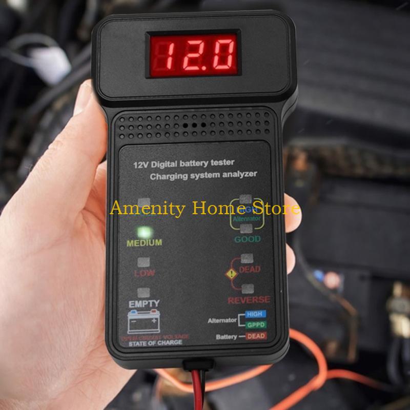 F26C Automotive- 12V Car Battery Tester Measurement Tools Charging System Analyser