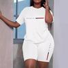 Women's Tracksuit Casual Summer Two Piece Sets Hot Sales Fashion Quality O-Neck Short Sleeve Sports T-Shirts Daily Clothing