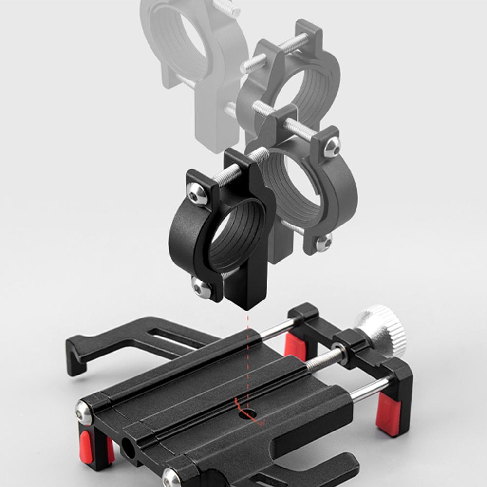 Aluminum alloy handlebar bike phone holder black