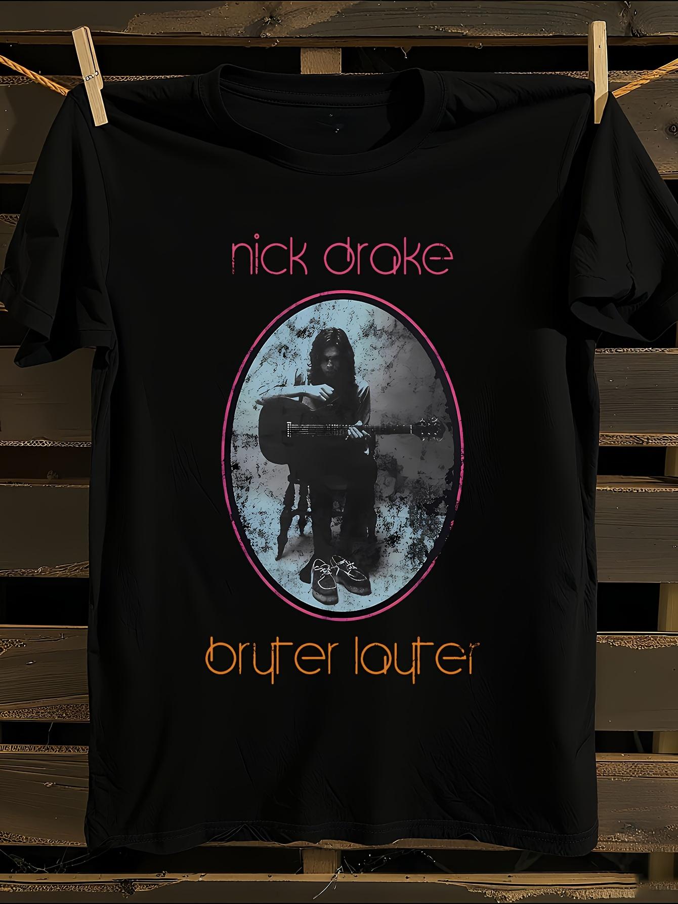 

Vintage Nick Drake Graphic T-Shirt Mens Tshirt Womens Tshirts with Letters Print Short Sleeves T-Shirt Casual Street Tee Shirt Top XXXL
