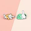 Funny Naughty Kitten Enamel Pin Cartoon Cute Animal Cat Brooch for Kids Friends Custom Backpack Lapel Badge Fashion Jewelry Gift