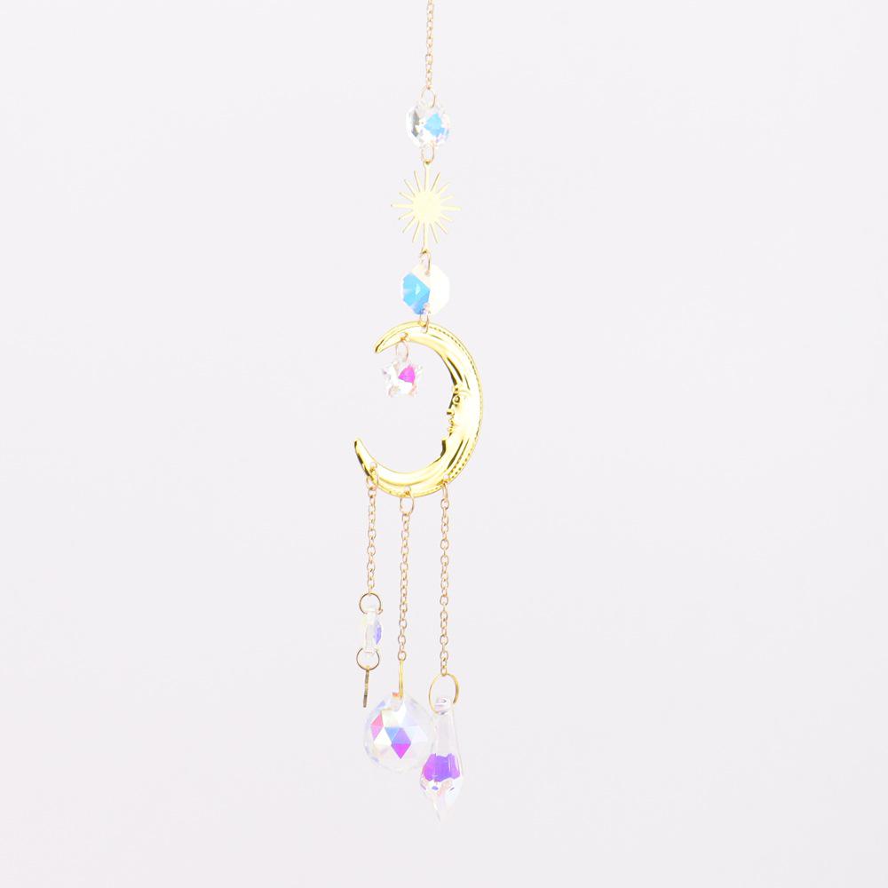 Sun and Smiley Face Crystal Suncatcher Ornament T107