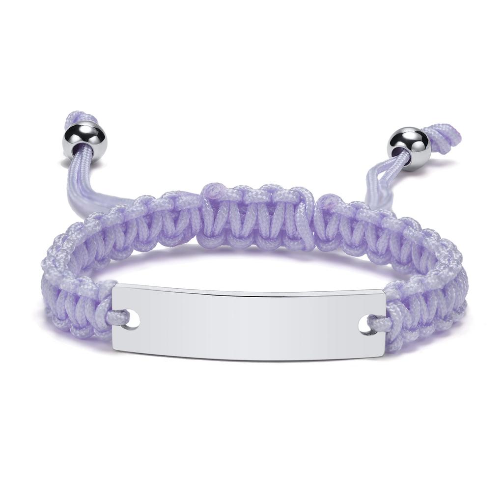 Engraved Personalized Rope ID Bracelet Braided Adjustable Friendship Couples Women Men Custom Name Initials Wristband