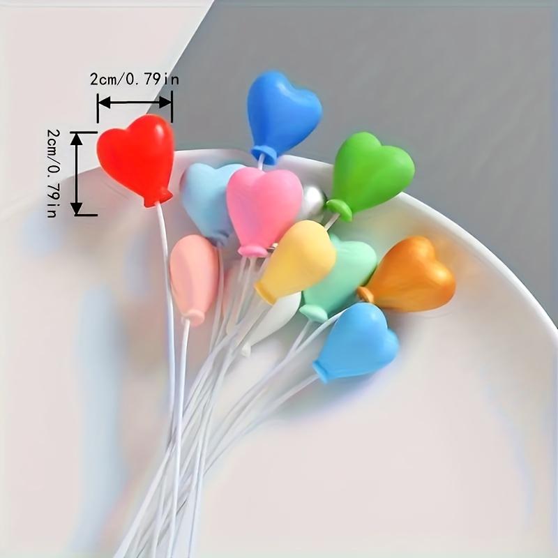 20PCS Resin Balloon Charms DIY Dollhouse Accessories For Miniature Dollhouses Micro Model Photography Props Decorative Balloons
