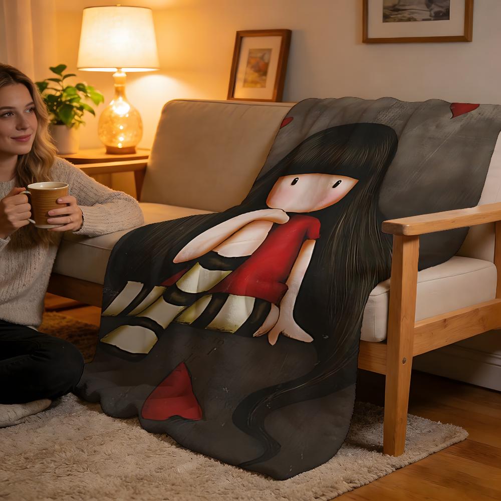 Throw High-Density Short Plush Blanket For Sofa Nap Air-Conditioned Room Soft Skin-Friendly Cartoon Santoro Gorjuss