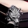 Exaggerated Three-dimensional Wolf Head Ring Hip-hop Youth Fox Ring Motorcycle Gang Ring