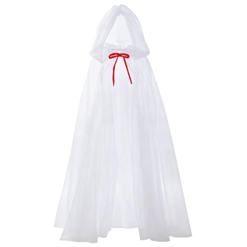 

Elegant Transparent Witch Costume Cloak for Adults Teens Halloween Party Role Play Dressing Up 1