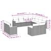 VidaXL Salon de Jardin avec Coussins 11 pcs, Canapés de Terrasse, Ensemble de Meubles de Patio, Mobilier d'Extérieur, Beige 3258902