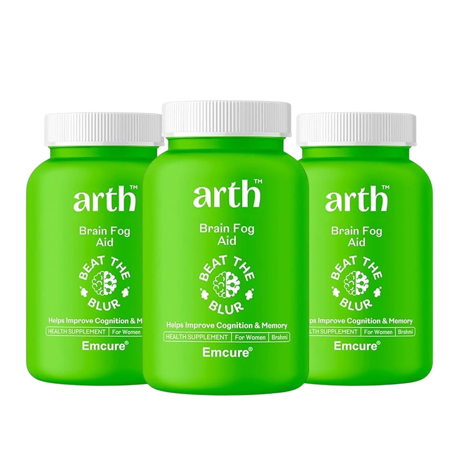 

Arth Brahmi Capsules by Emcure | 30CAP X Pack of 3 for Memory, Focus & Mental Clarity Support