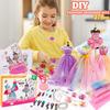 Fashion Design Kit For Girls 378pcs Girls Embroidery Kit Sewing DIY Basic Reusable Kit For Creativity DIY Arts Learning Crafts