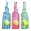Bottle Dog ??Chew Toy Rubber Bottle with Tennis Ball Squeaky Dog Teeth Cleaning Toy Interactive Floating Toy for Small Medium Dogs Outdoor Pool Play