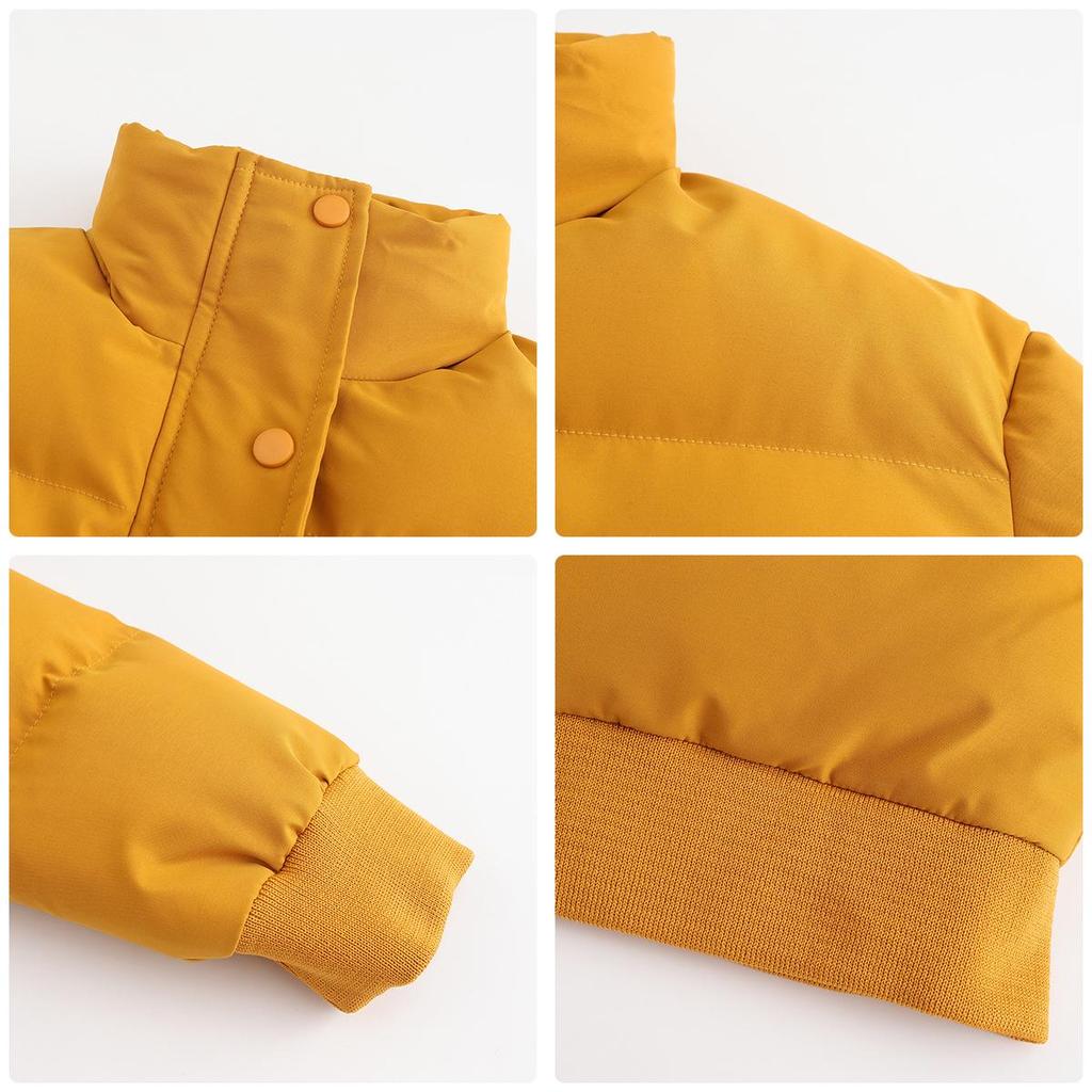 23 Autumn/Winter Women's High-Neck Cotton-Padded Jacket: Long Sleeve, Warm, Loose Fit Outerwear 