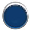 Blue Metal Harmony Flat Pushbutton Head with Spring Return, LED