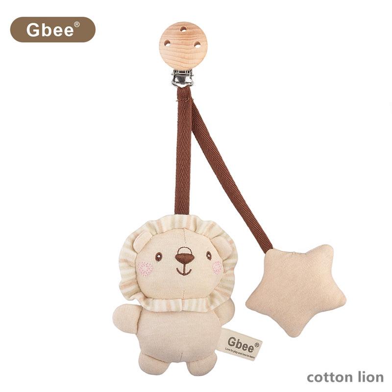 Gbee Organic Cotton Wooden Baby Rattle: Newborn Soothing Crib Toy for Early Education