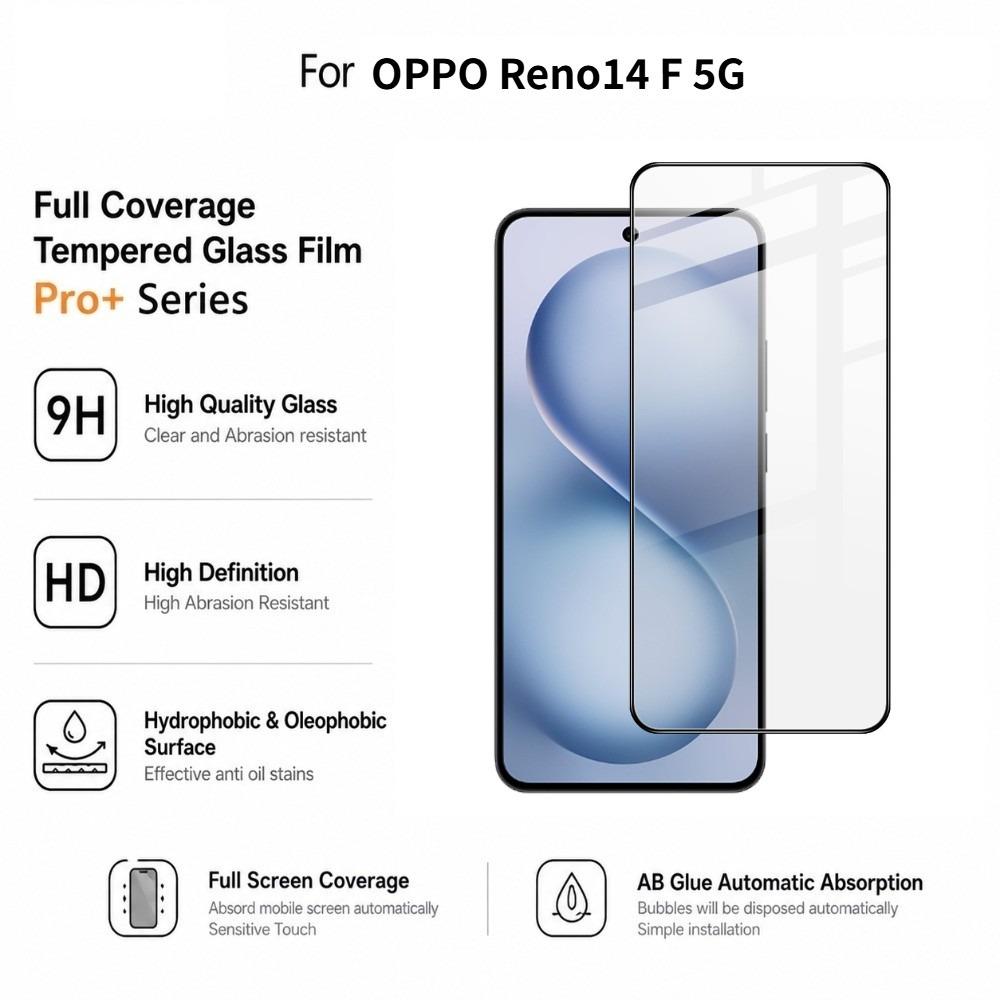 For OPPO Reno14 F 5G Glass IMAK Pro+ Full Coverage Tempered Glass Film Support Fingerprint