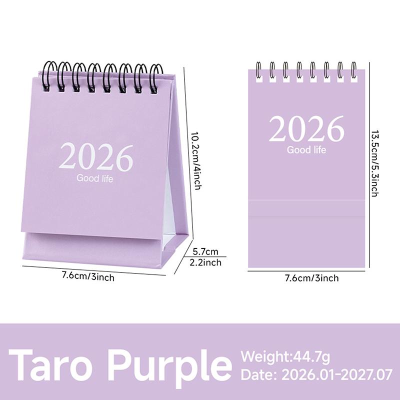 2026 Simple Calendar Small Desk Calendar Creative Coil Calendar Planner Desktop Decoration Office Stationery