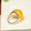 European-American Fashion Copper Ring with Yellow Beeswax and Unique Design