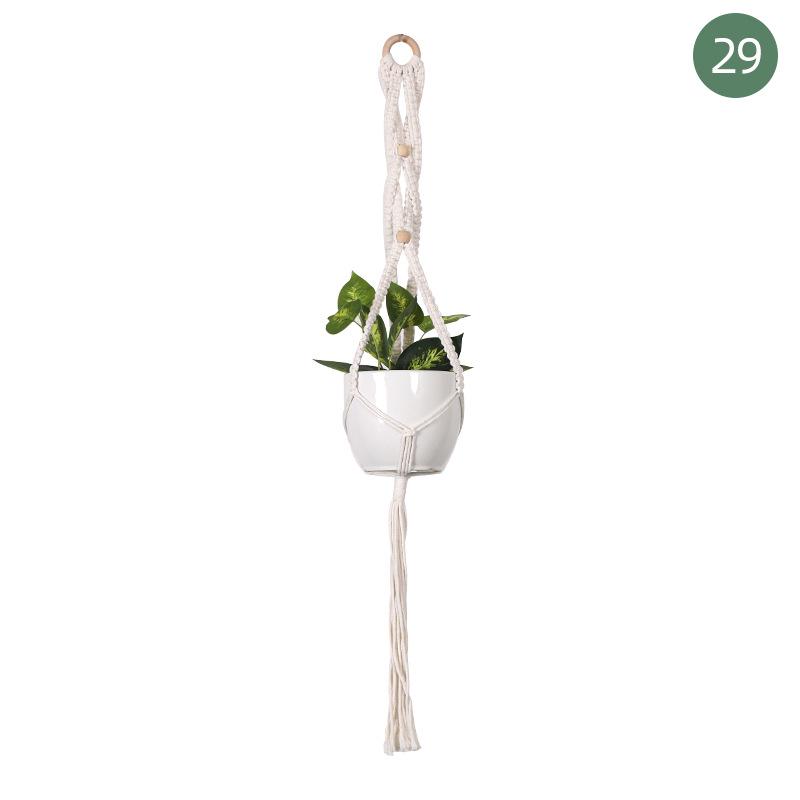 Creative Woven Cotton Plant Hanging Basket Set