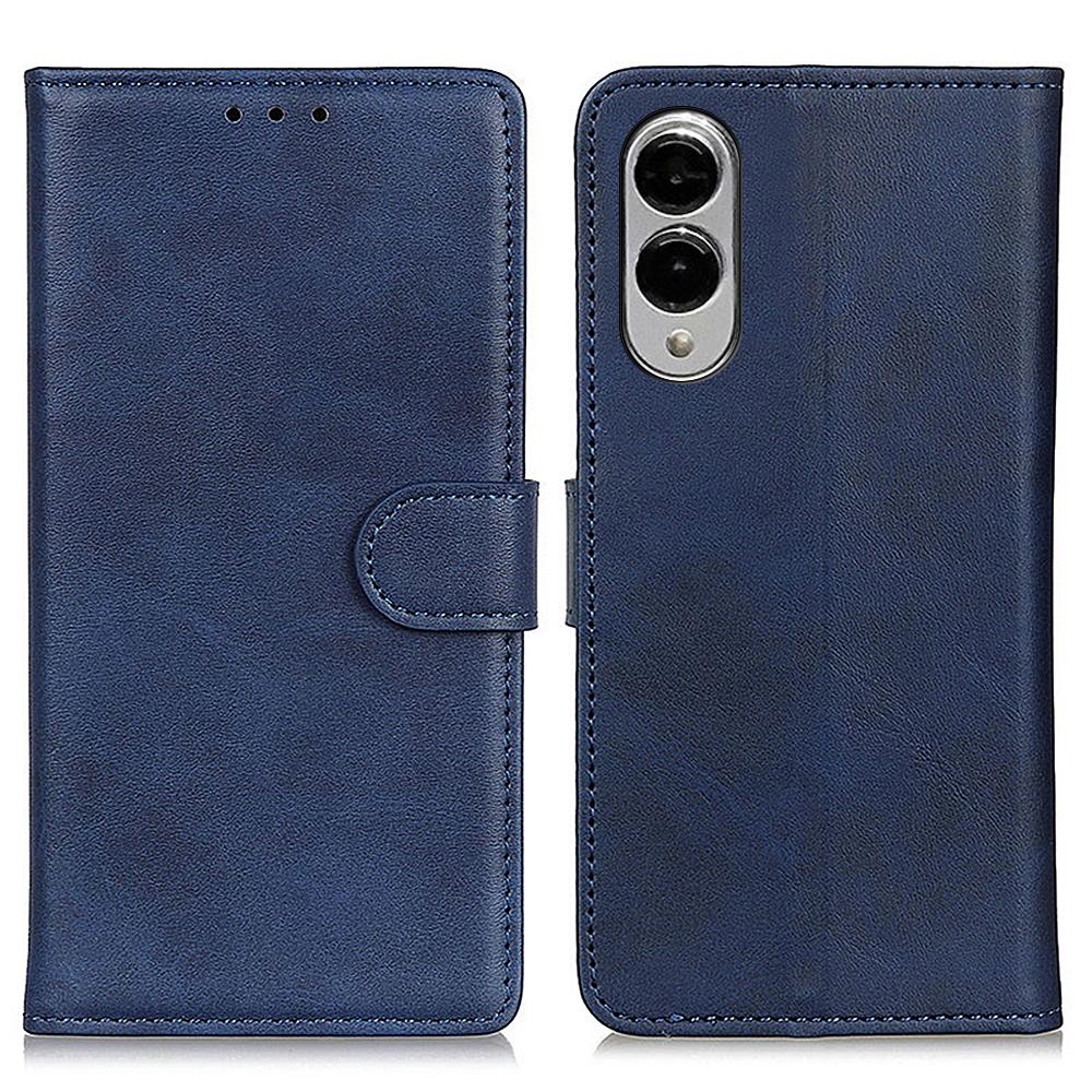 For Samsung Galaxy S25 Edge Wallet Case Cowhide Texture Leather Stand Phone Cover