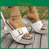 2025 Quality New Thick High Bottom Slope Heel Sandals Summer Fashion Comfortable Versatile Sandals