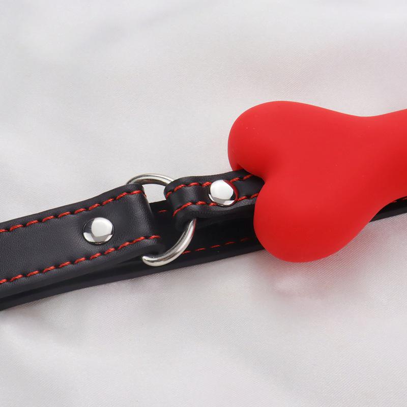 Adult Bone Gag with Chain and Nipple Clamps