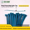 Blue Metal Detectable Self-Locking Zip Ties for Food, Pharmaceutical, and Medical Use