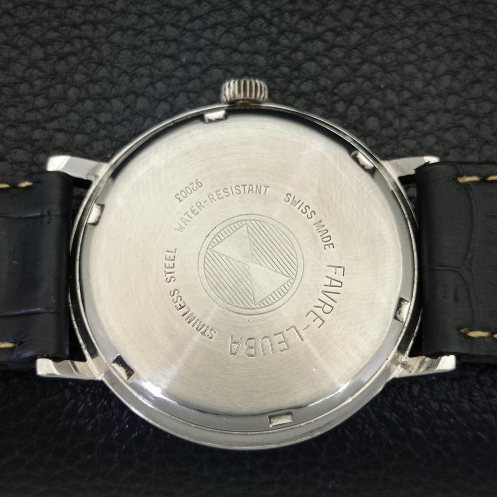 USED SWISS FAVRE LEUBA SEA CHIEF HAND-WINDING MENS SKY BLUE DIAL WATCH A432143-2 R110-a432143