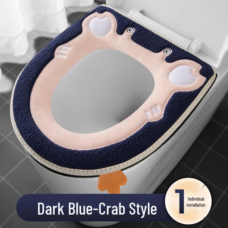 Waterproof Cute 4-Season Toilet Seat Cushion with Zipper