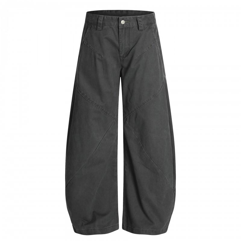 Unisex Streetwear Cargo Pants Men Women Loose Fit Straight Leg Cotton