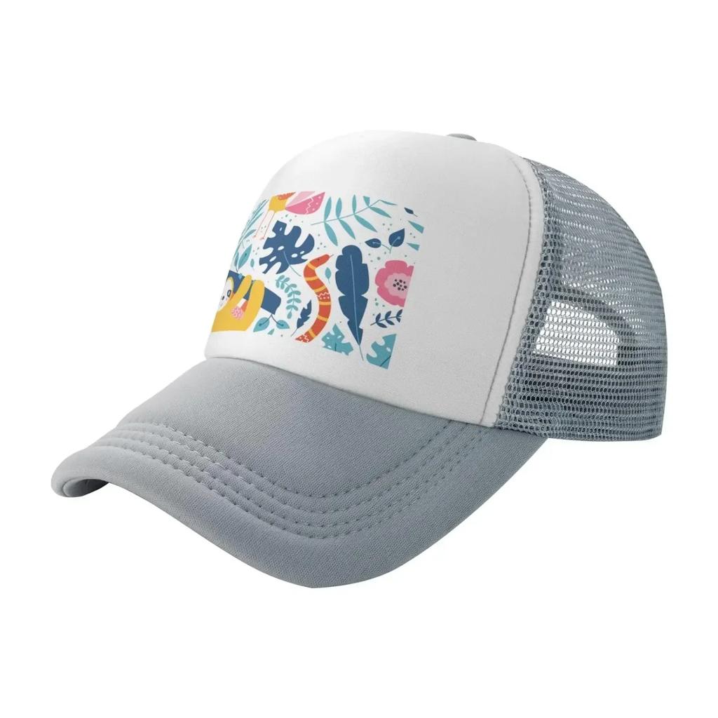 Tropic Sea Life Gray Mesh Baseball Cap Sun Visor Hat WoUnisexs Unisex Sun Hats Sport Cap Trucker Hat