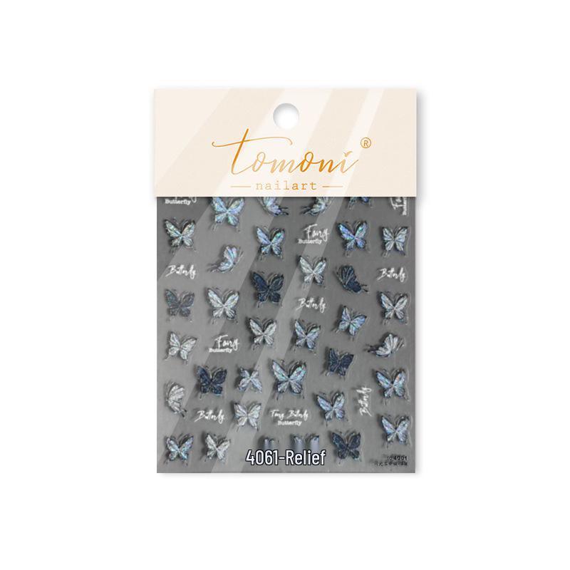 

Tomoni Japanese Glitter Butterfly Nail Stickers