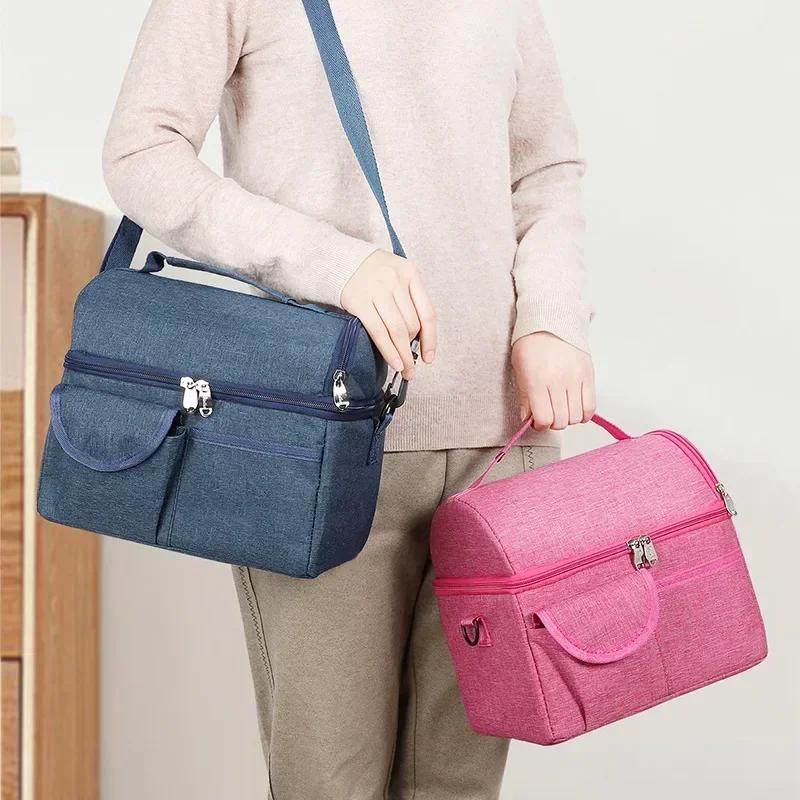 Damen Lunchtasche Wiederverwendbar Isoliert Thermotasche Herren Multifunktional 8L Kühl- und Warmhalte-Lunchbox Auslaufsicher Wasserdicht