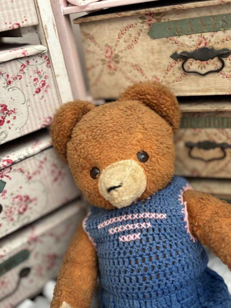 [USED] Antique Vintage Teddy Bear Plush Toy