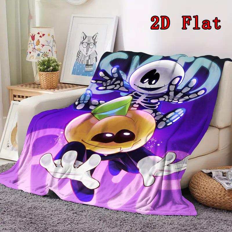 Spooky Month 2D Flat Pattern Flannel Blanket High quality All Seasons Warmth and Comfort Perfect for Christmas Gifts.NMT0928427