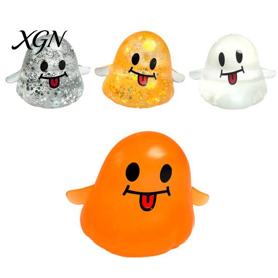 Ghost Fidget Toy Glitter Squeeze Stress Relief Transparent TPR Ball Slow Rising Decompression Sensory Halloween Party Favors