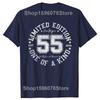 55th 55 Years Old Birthday Adult T Shirts Cotton Streetwear Short Sleeve Gifts Mens Clothing Casual Loose Oversized T Shirt