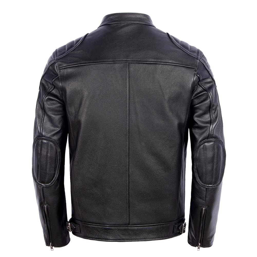 Black Men Leather Jacket Slim Fit Vintage Yellow/Red Brown Genuine Cow Men's Motorcycle Coat Biker Clothes Spring Autumn